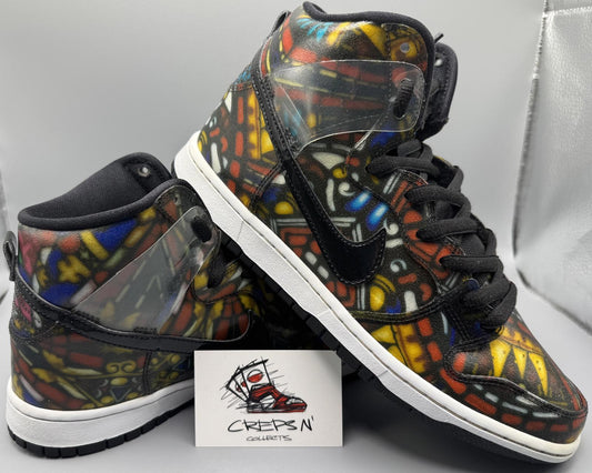 Size 8 Nike SB Dunk High Concepts Stained Glass US 9 EU 42.5