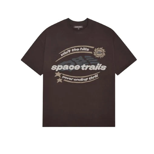 Broken Planet Space Trails Mocha Brown T-Shirt