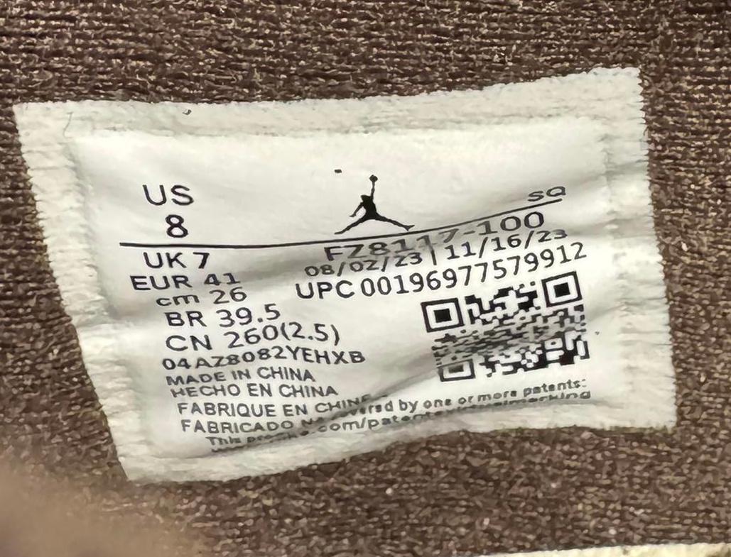 Size 7 UK Travis Scott x Jordan Jumpman Jack TR 'Sail' NEW DS