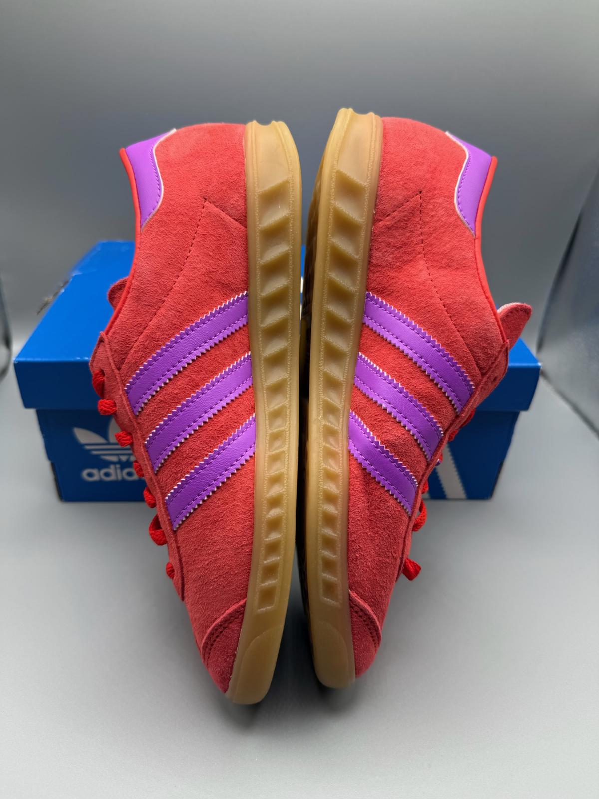 Size 5 adidas Hamburg Red Purple Burst Gum Brand New