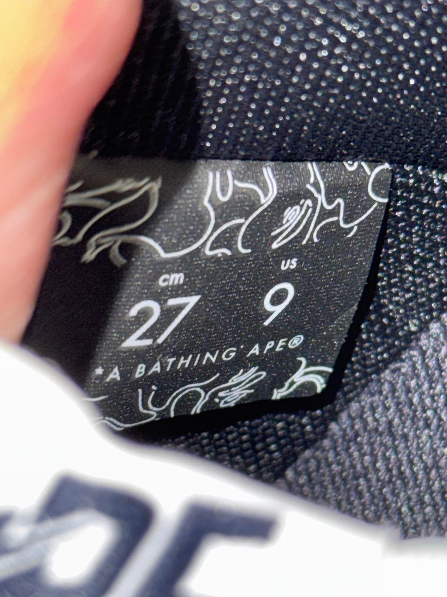 Size 9 A Bathing Ape Bape Sta JJJJound White Navy DS NEW
