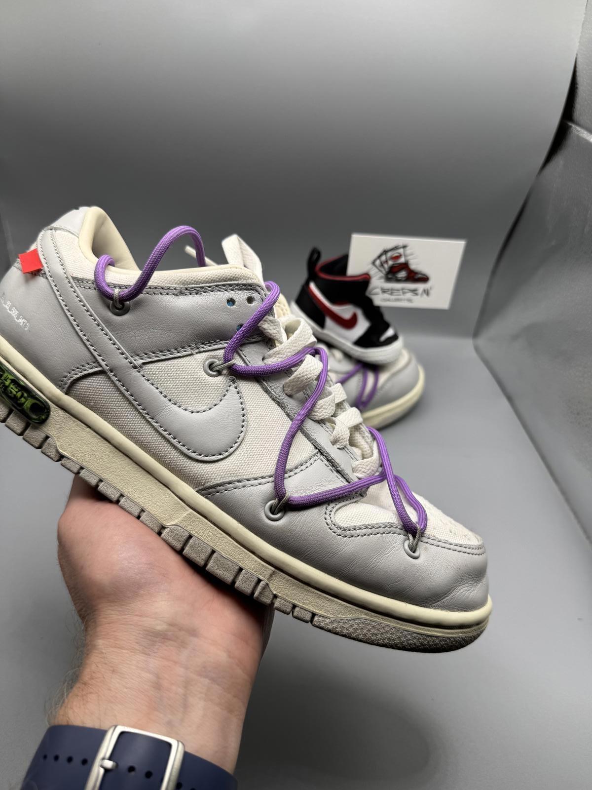 Size 7 Off White Nike Dunk Low Purple Lot 28 Preloved