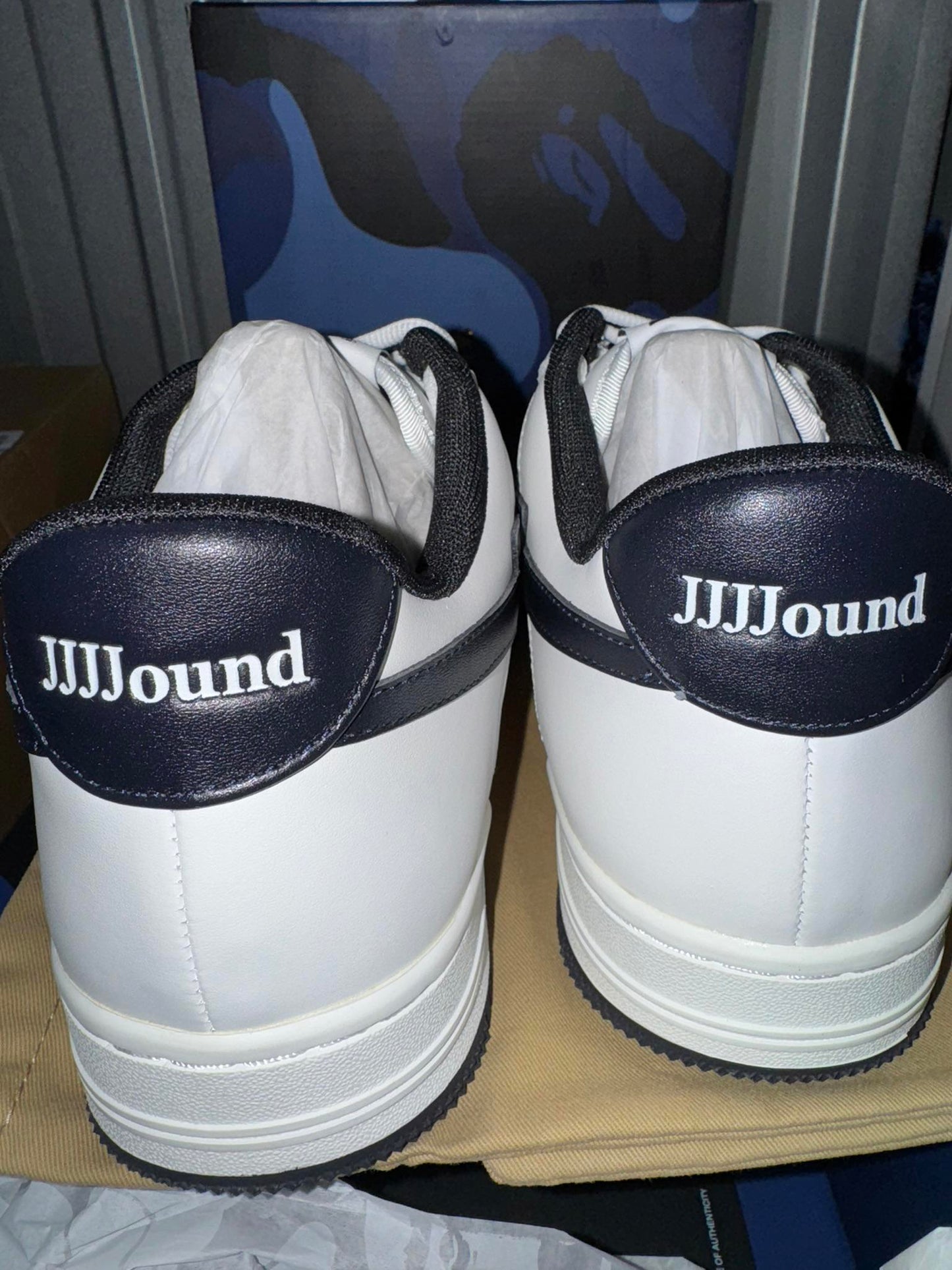 Size 10 A Bathing Ape Bape Sta JJJJound White Navy DS NEW