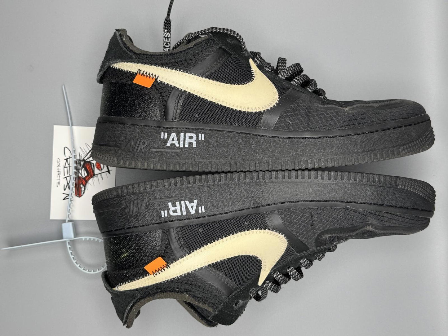 Size 7 Nike Air Force 1 Off White Black Preloved