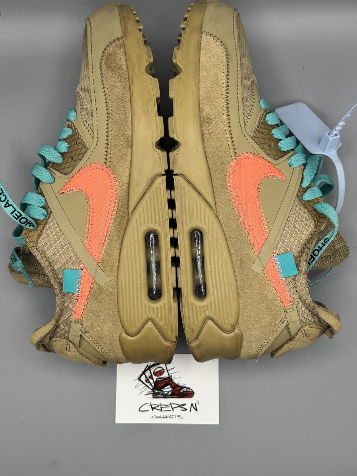 Size 6.5 Off White Nike Air Max 90 Desert Ore Preloved