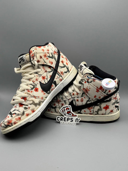 Size 7 Nike SB Dunk High Cherry Blossom USED