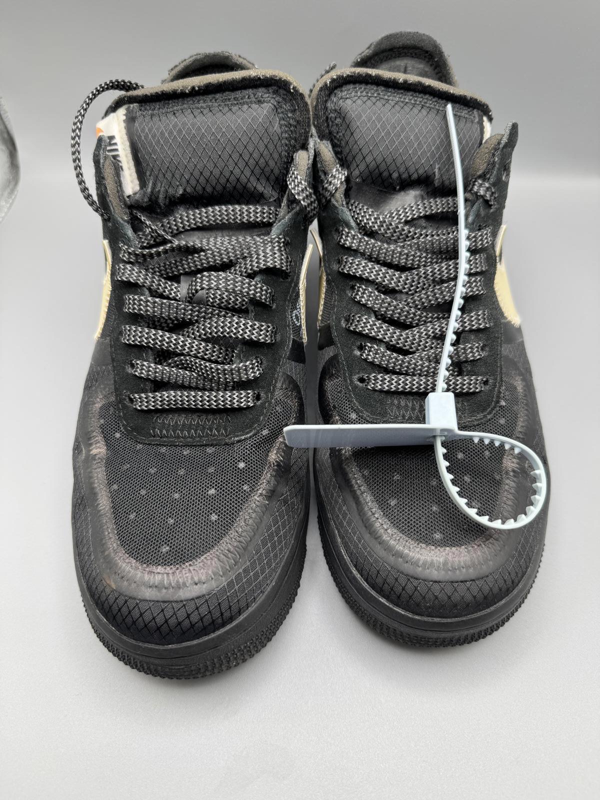 Size 7 Nike Air Force 1 Off White Black Preloved
