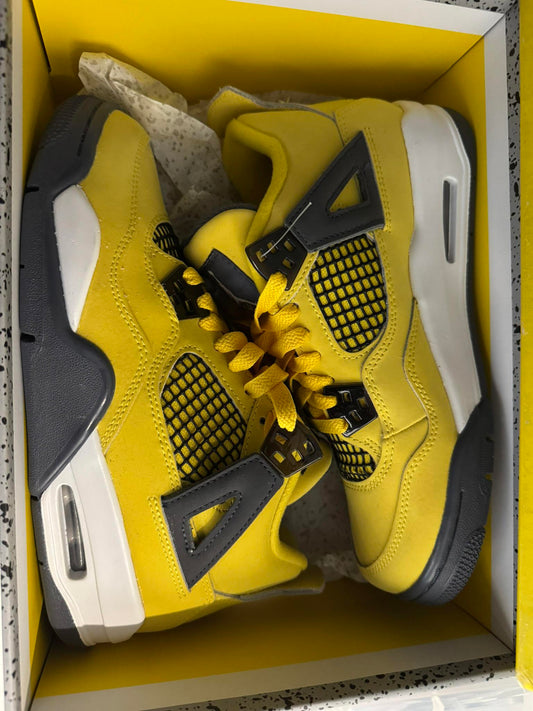 SIze 4.5(GS) UK Air Jordan 4 Retro Thunder Yellow NEW