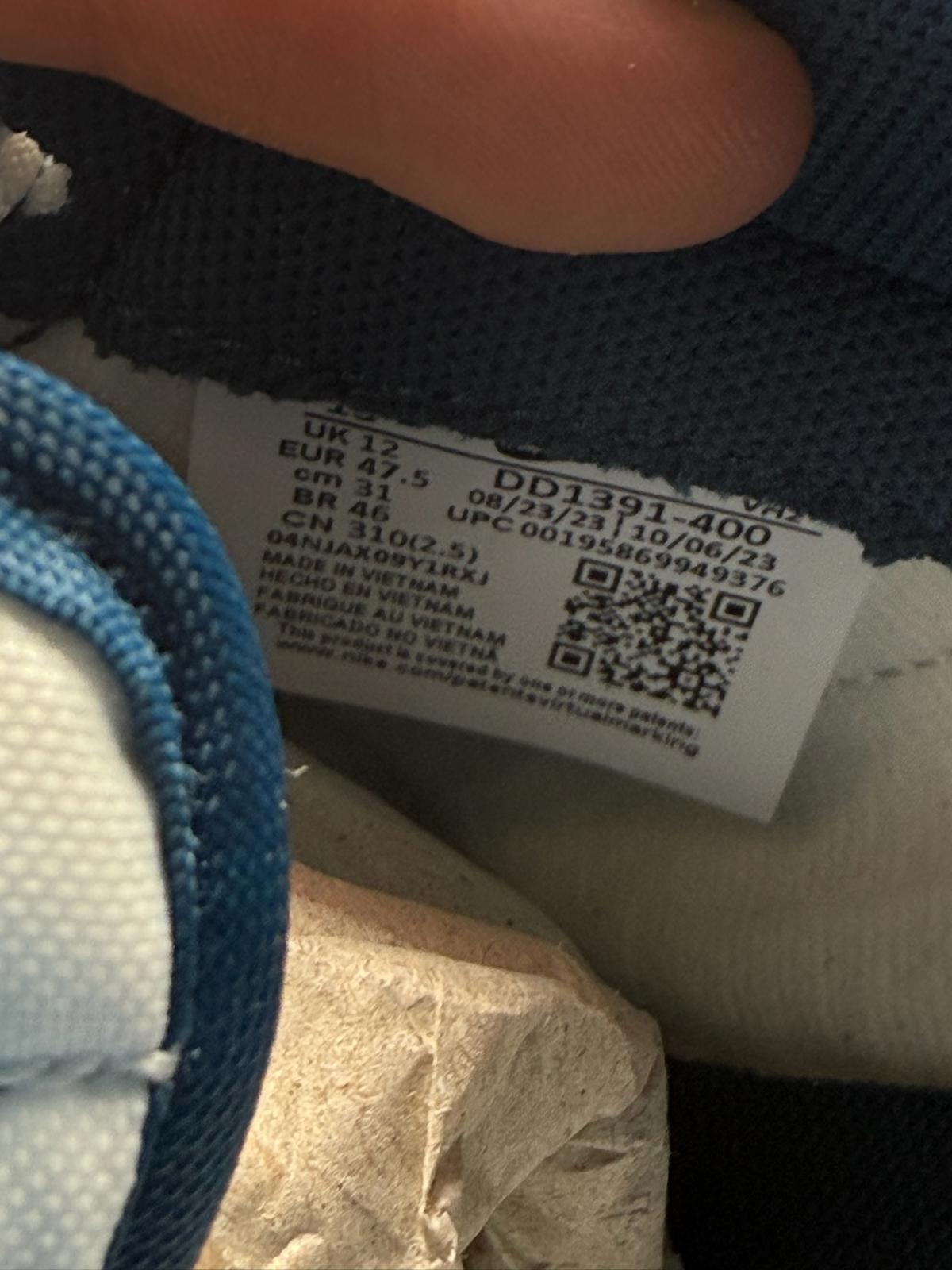 Size 12 Nike Dunk Low Valerian Blue OG DS